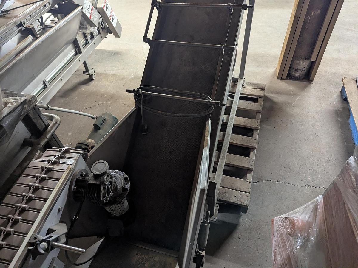 Used Mesh Belt Incline Conveyor