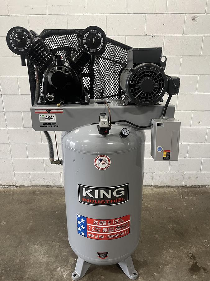 Used King 7.5hp Vertical Air Compressor
