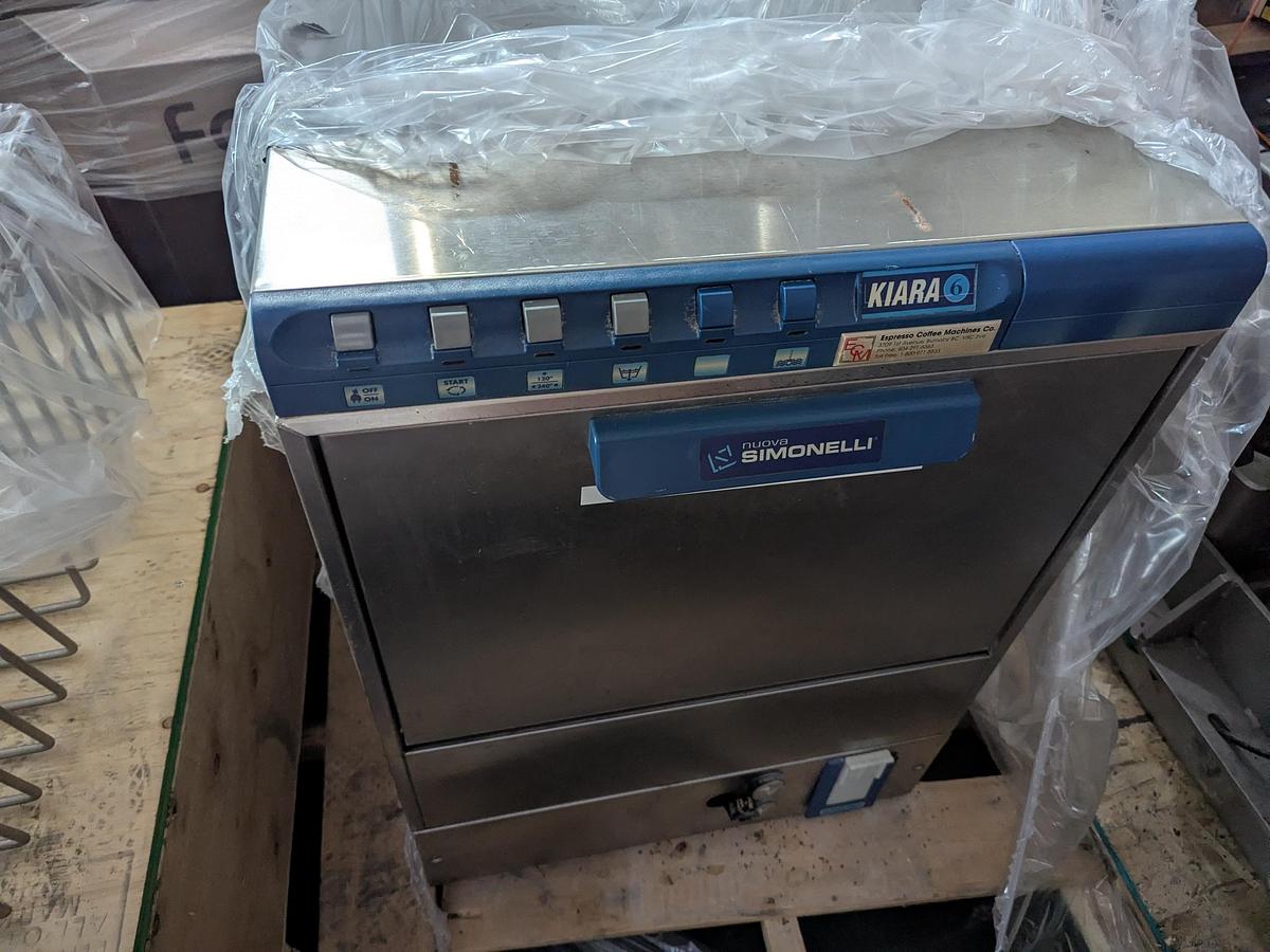 Used Nuova Simonelli Kiara 6 High-Temperature Undercounter Commercial Dishwasher