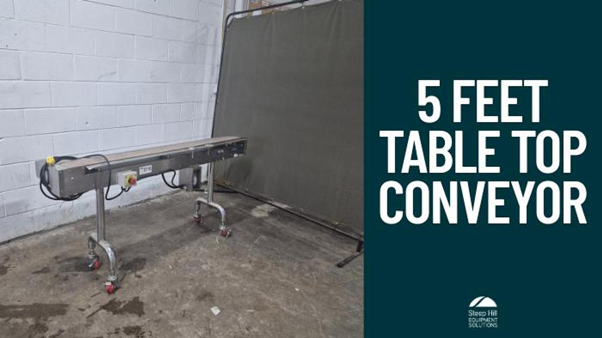 Used 5ft Table Top Belt Conveyor