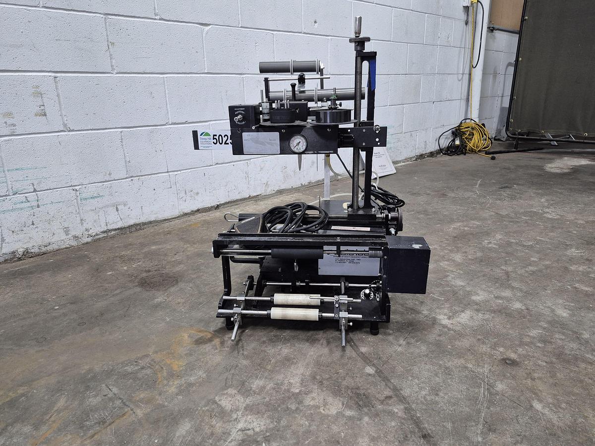 Used Auto Labe Semi-Automatic Labeller with Hot Stamp Imprinter