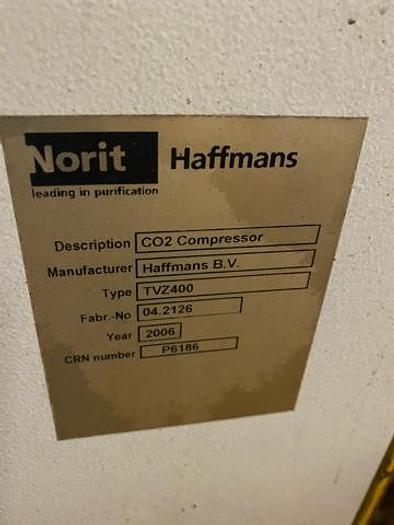 Used Compressor Room with Wittemann Hasselberg CO2 Packaged & Haffmans