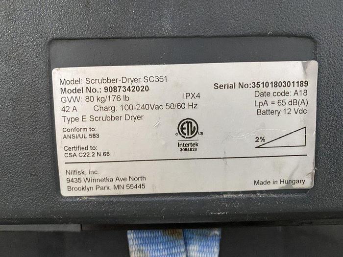 Used Advance SC351 Floor Scrubber-Dryer