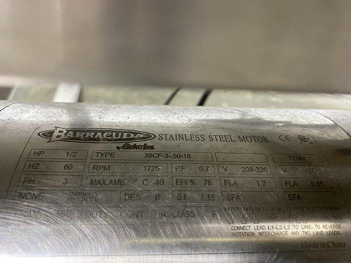 Used 7.5' Long Incline Conveyor