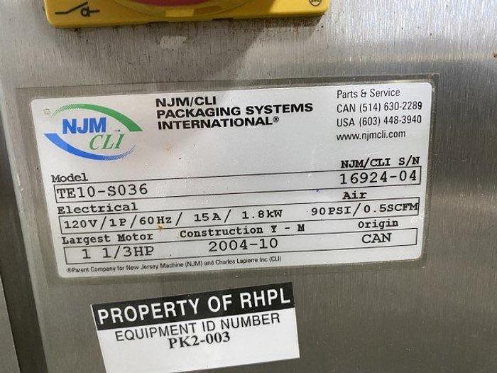 Used NJM TE-10 Tablet Elevator