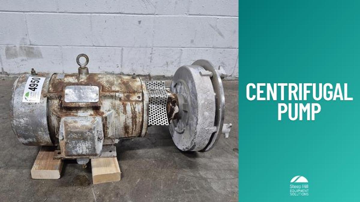 Used SS Centrifugal Pump with 10 HP Motor