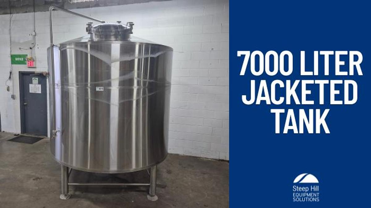 Used Sidmac 7000 Liter Jacketed Tank 