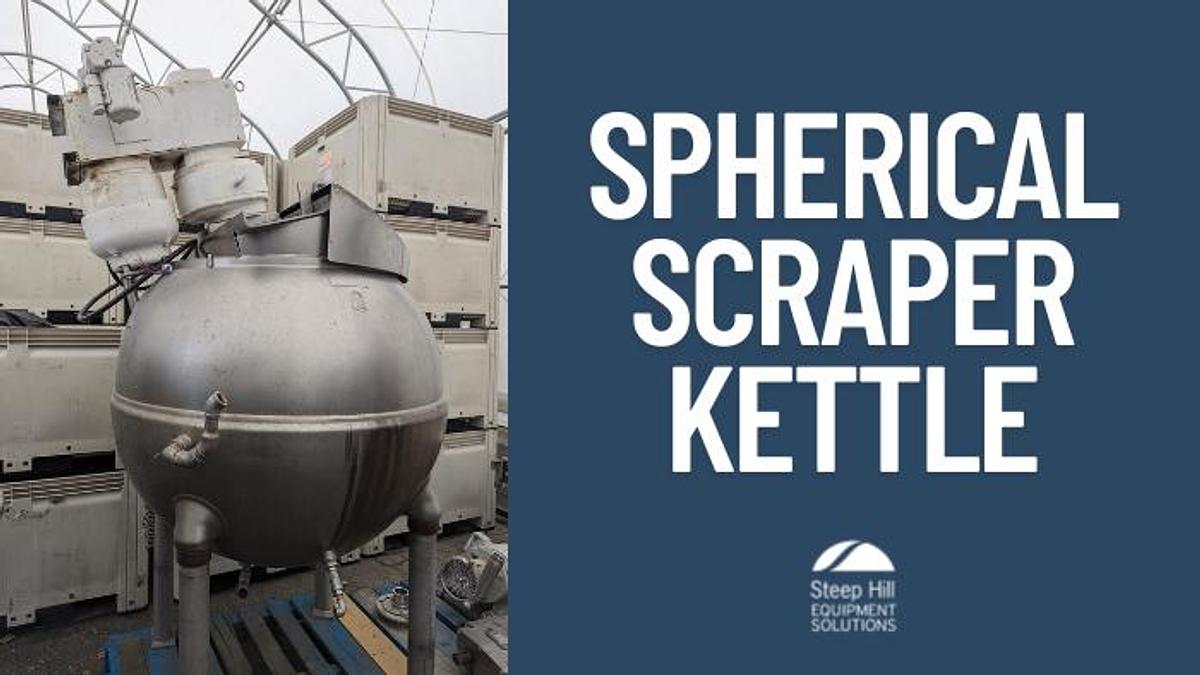 Used Groen 200 Gal. INA-200-SP Spherical Scraper Kettle