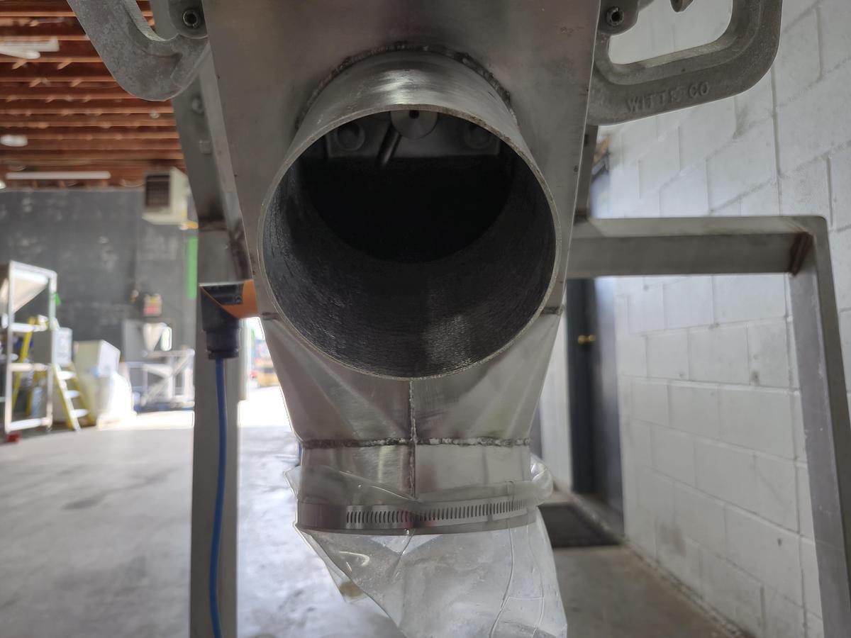 Used Flexicon Stainless Steel Flexible Screw Conveyor Drive & Charging Adapter Assembly