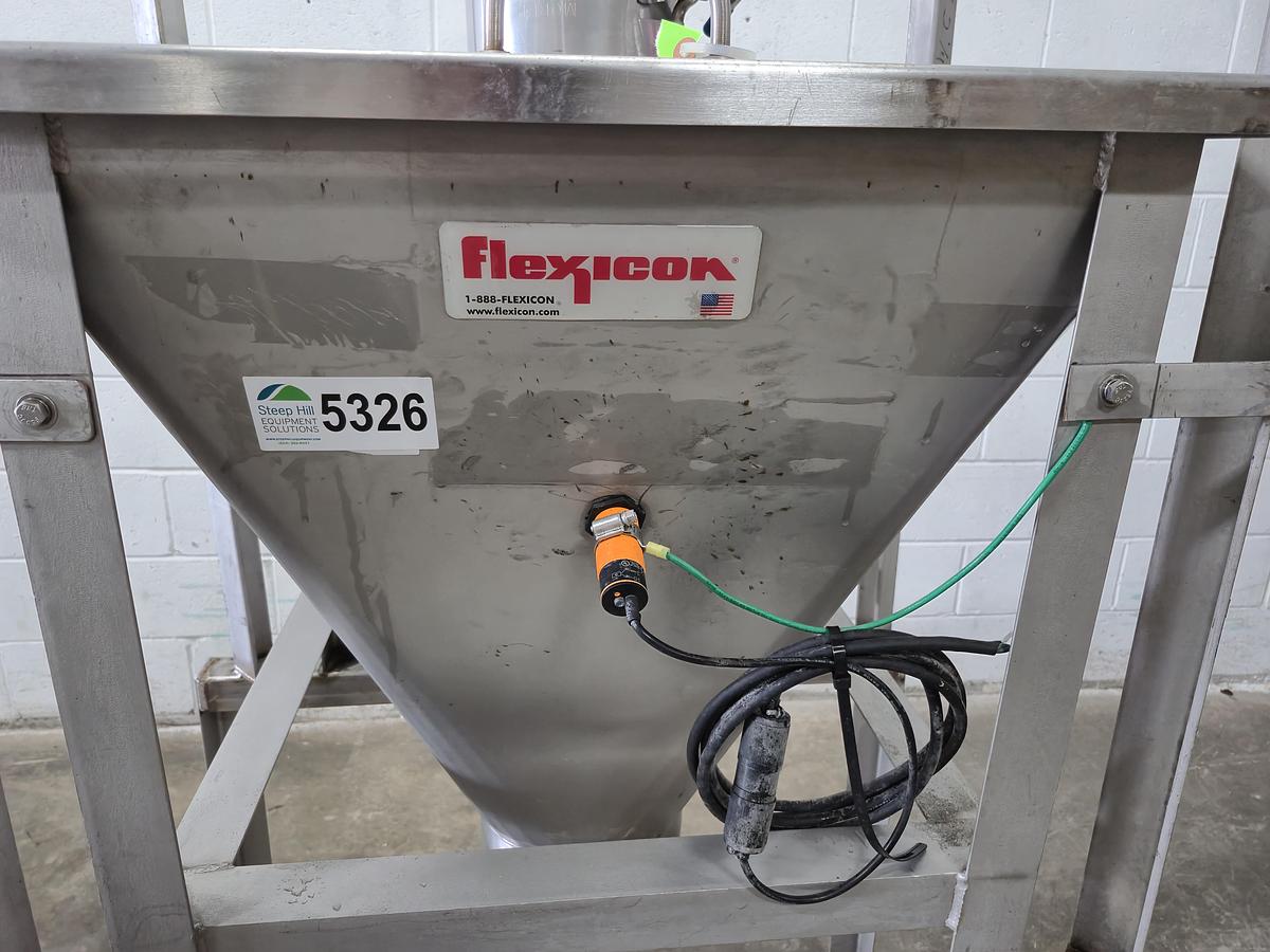Used  Flexicon Bulk Material Feed Hopper and Intake Station