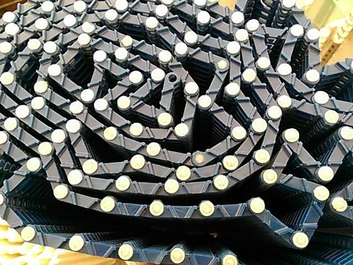 Used Blue 24” Plastic Modular Conveyor Belt