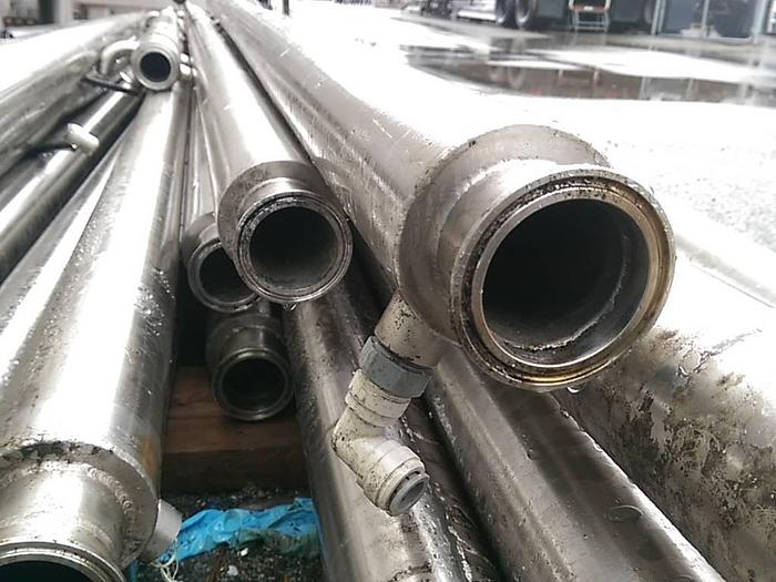 Used Sanitary 2" Jacketed Double Tube Pipe