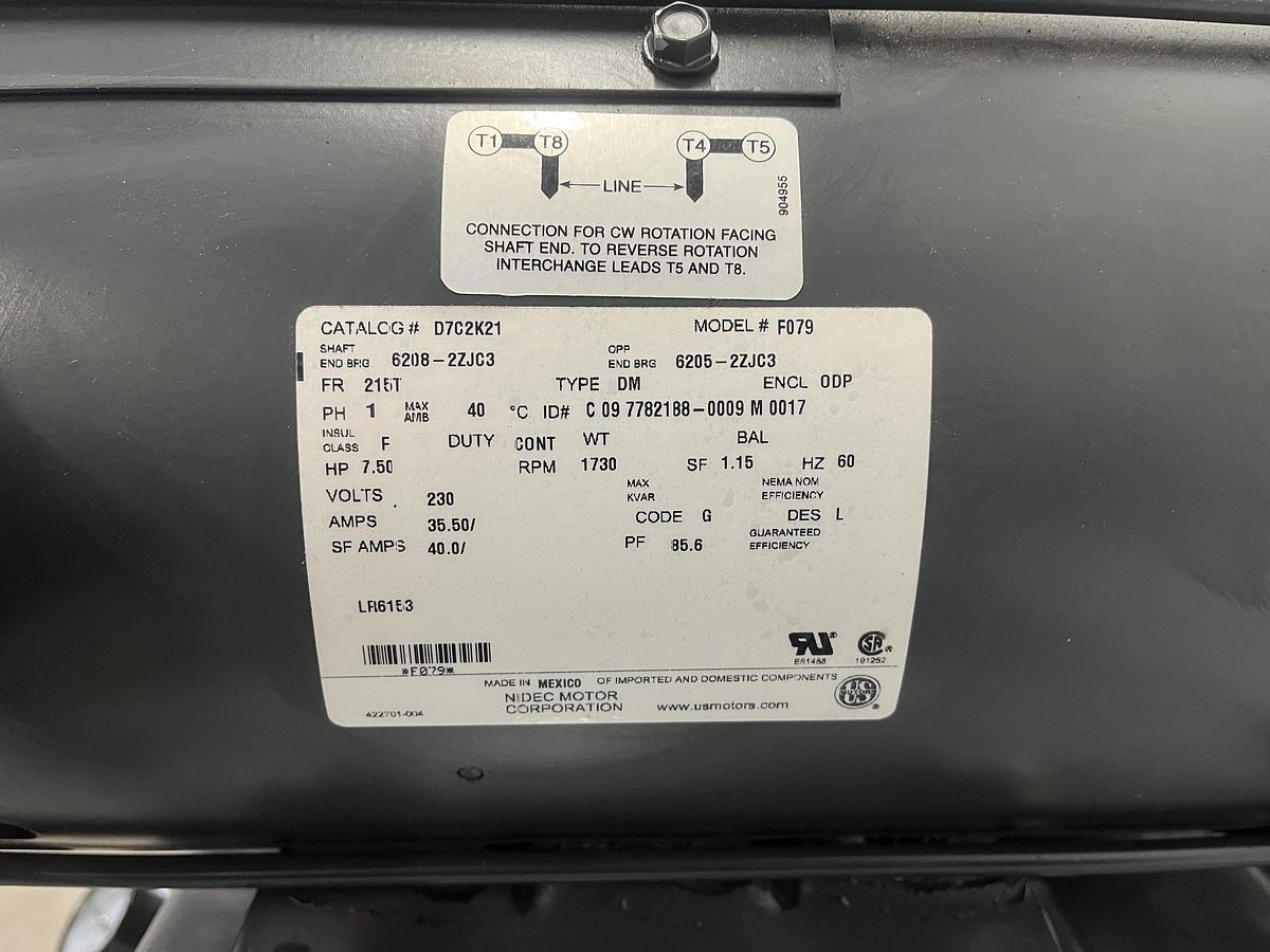 Used King 7.5hp Vertical Air Compressor