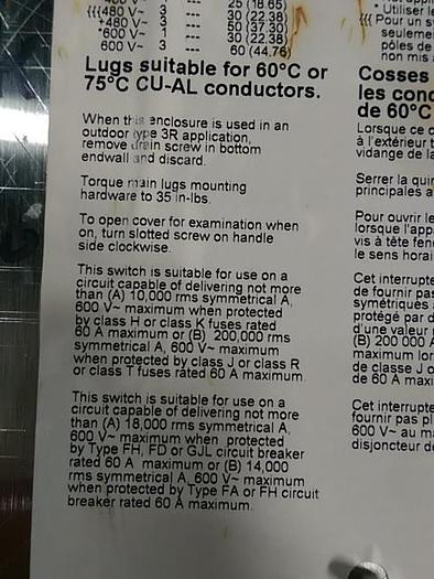 Used Square D Heavy Duty Safety Switch