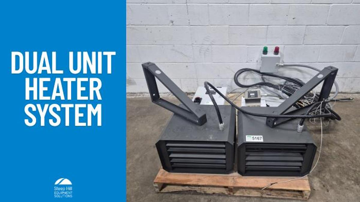 Used Dual Unit Heater System w/ Thermostat & C02 Detector