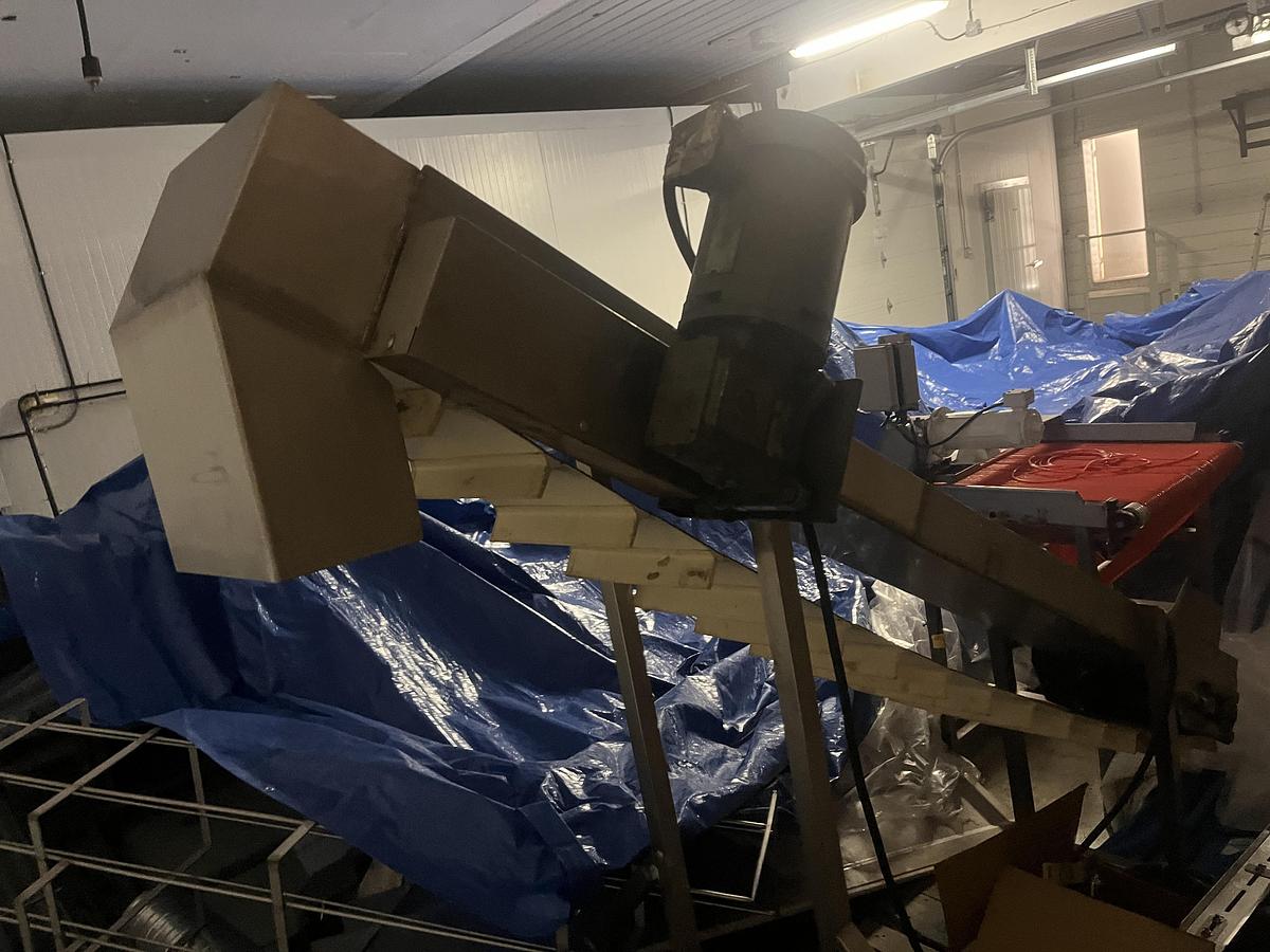 Used 5.5ft High Cleated Incline Conveyor