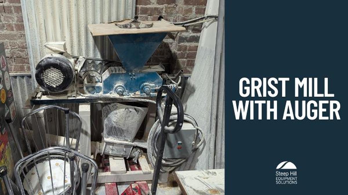 Used Davis Krimper Kracker Grist Mill with Auger