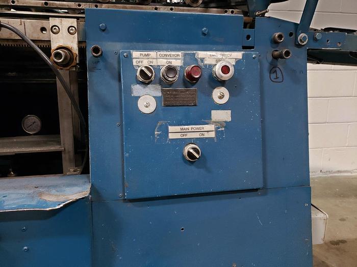 Used Mateer-BURT Roll-Thru Hot Glue Wrap Labeller