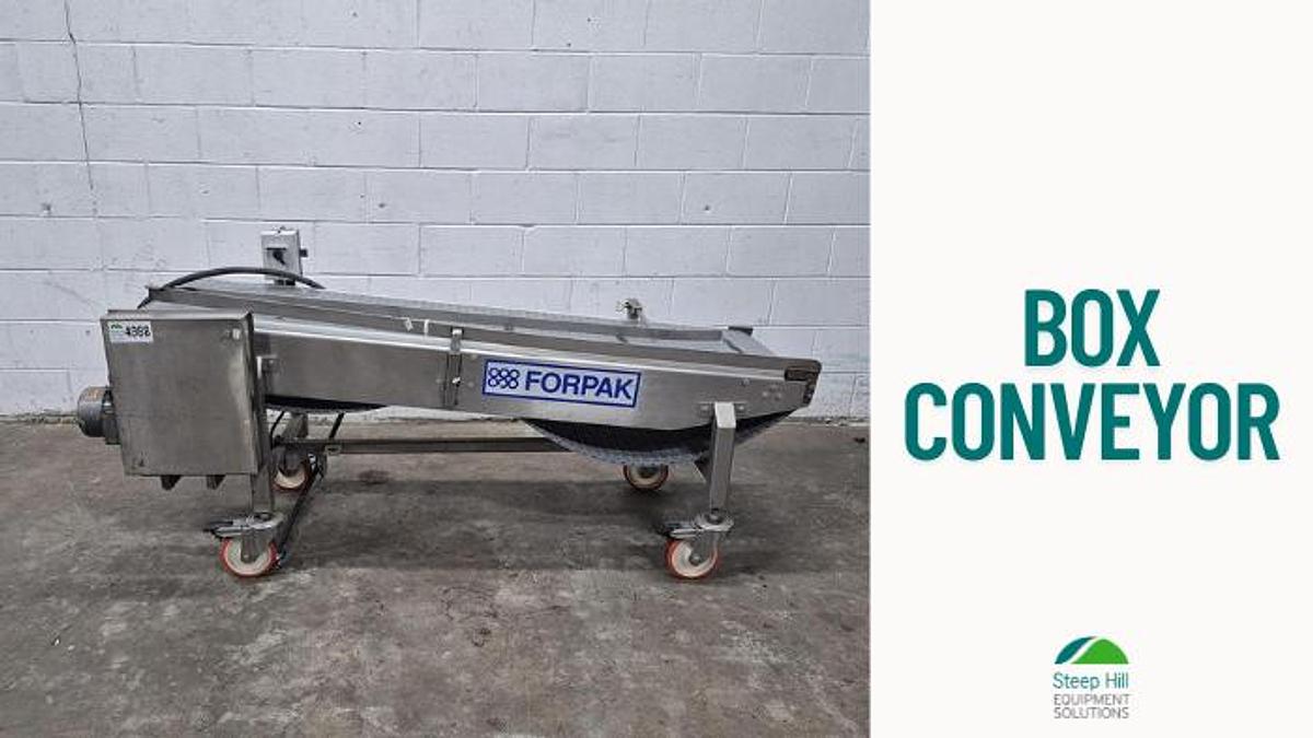 Used Forpak 6 Feet Box Conveyor