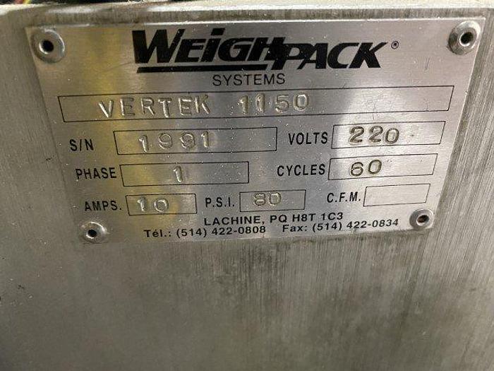 Used WeighPack Vertek 1150 VFFS Bagger