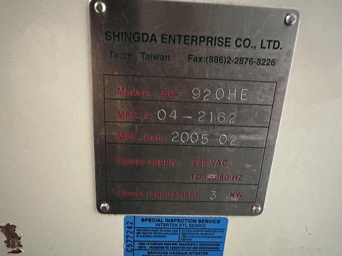 Used Shingda SD-920HE Horizontal Flow Wrapper