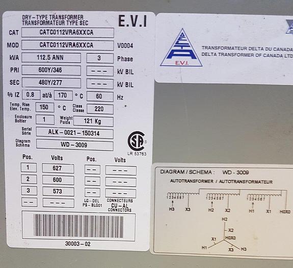 Used Dry-Type Transformers