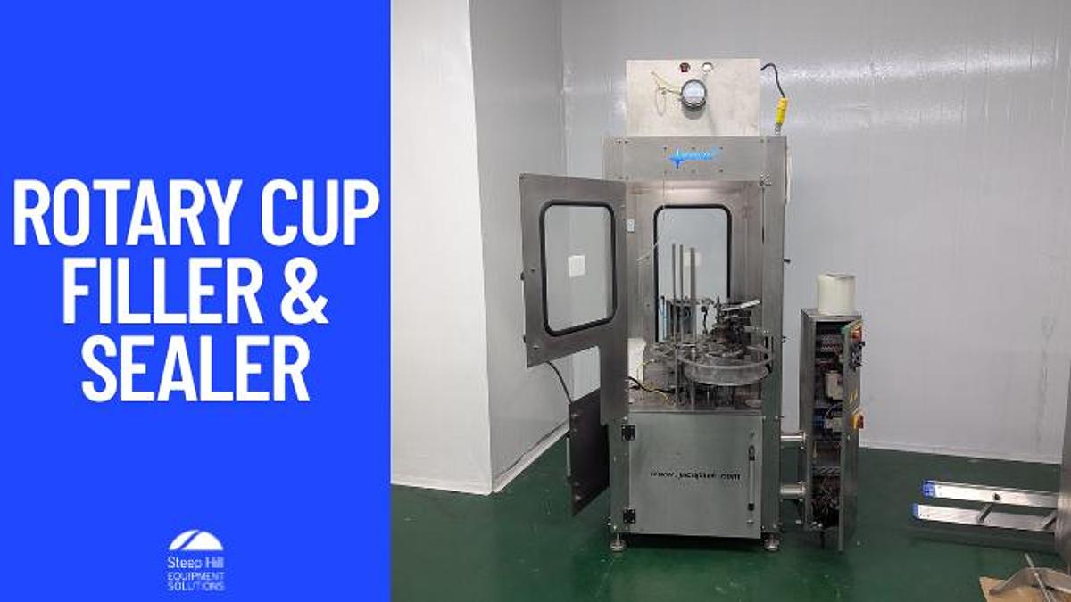 Used Jacopack Rotary Cup Filler & Sealer