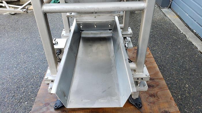 Used Stainless Steel Hopper with Vibratory Feeder on Load Cells