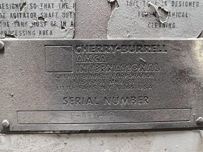 Used Cherry-Burrell SS Horizontal Dairy Tank