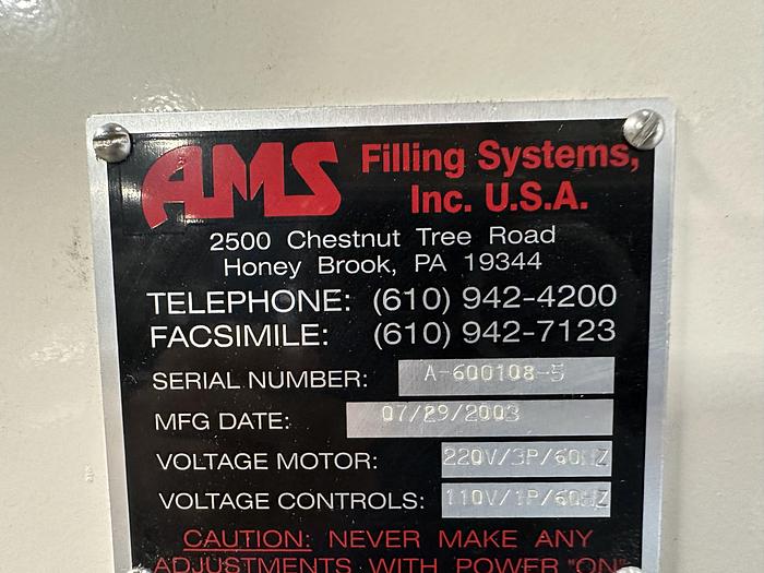 Used AMS Auger Filler