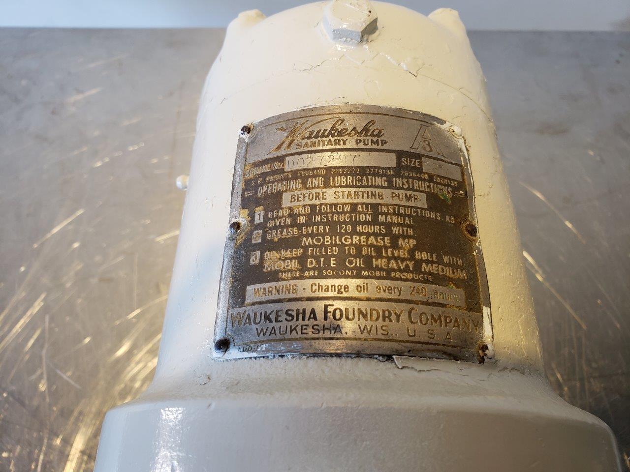 Used Waukesha Model 25 PD Pump