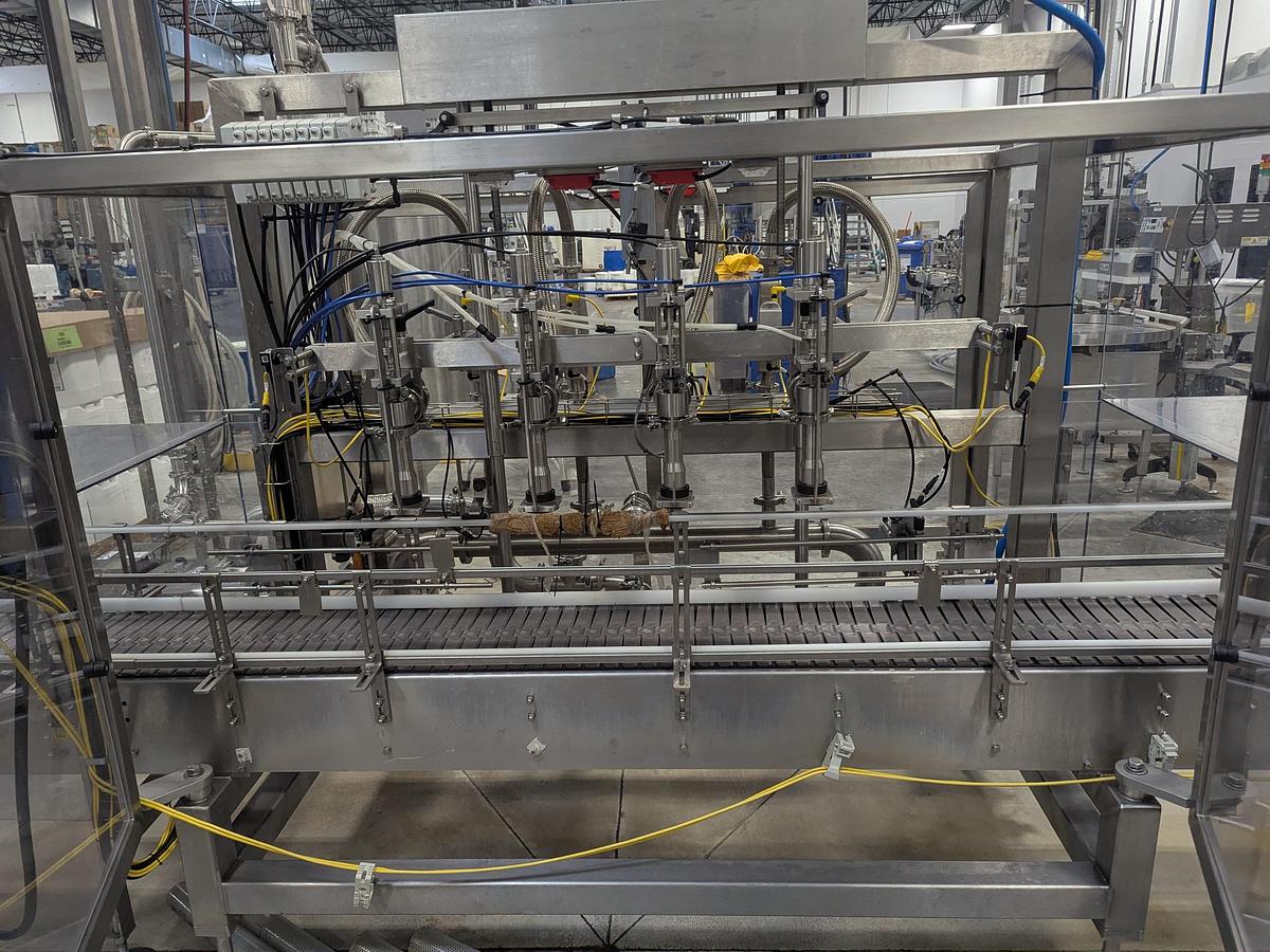 Used Promach 4 Head Pail Filling Line Including Filler, Capper & Date Coder