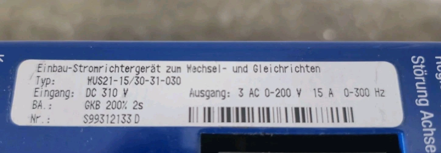 Used Baumüller Weber WUS21-15/30-31-030 Servo Drive
