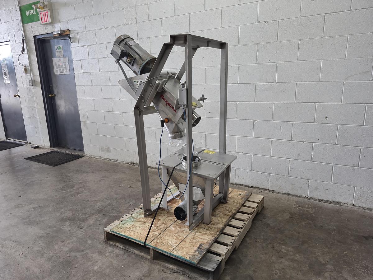 Used Flexicon Stainless Steel Flexible Screw Conveyor Drive & Charging Adapter Assembly