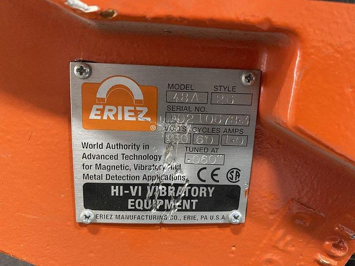Used Eriez 48A Vibratory Feeder & FX Vibrator