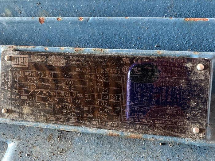 Used WEG W22 50 Hp Inverter Duty Motor