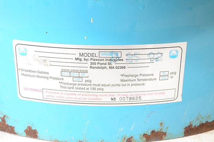 Used Well-Rite 85 Gallon Well Water Tank