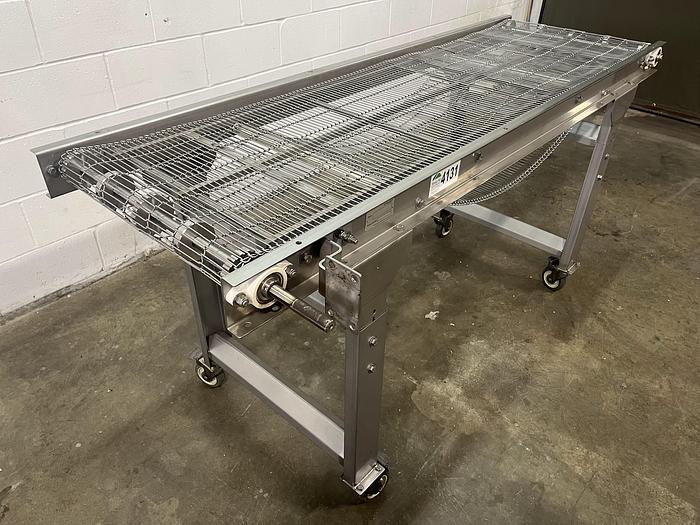 Used New Wave 6'L Wire Mesh Conveyor