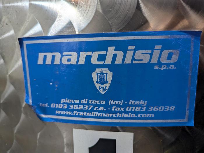 Used Marchisio 1000L Stainless Flat Bottom Wine Tank