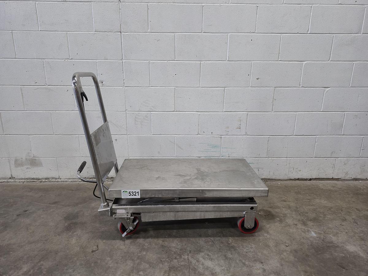 Used Stainless Steel Scissor Lift Cart