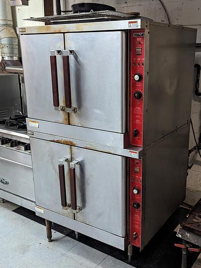 Used Vulcan Double-Stack Gas Convection Ovens