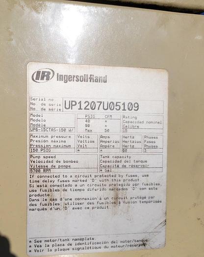 Used Ingersoll Rand Rotary Screw Air Compressor with Air Dryer