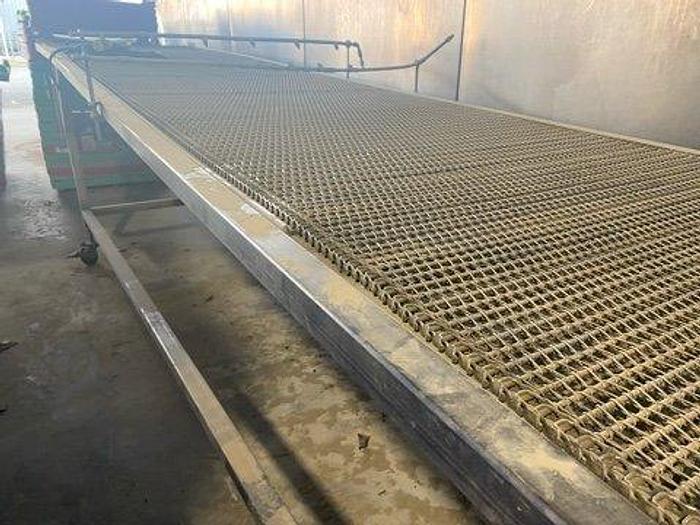 Used SS Belt Cooling Conveyor