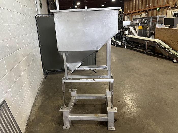 Used 9 CF Stainless Steel Hopper Tote