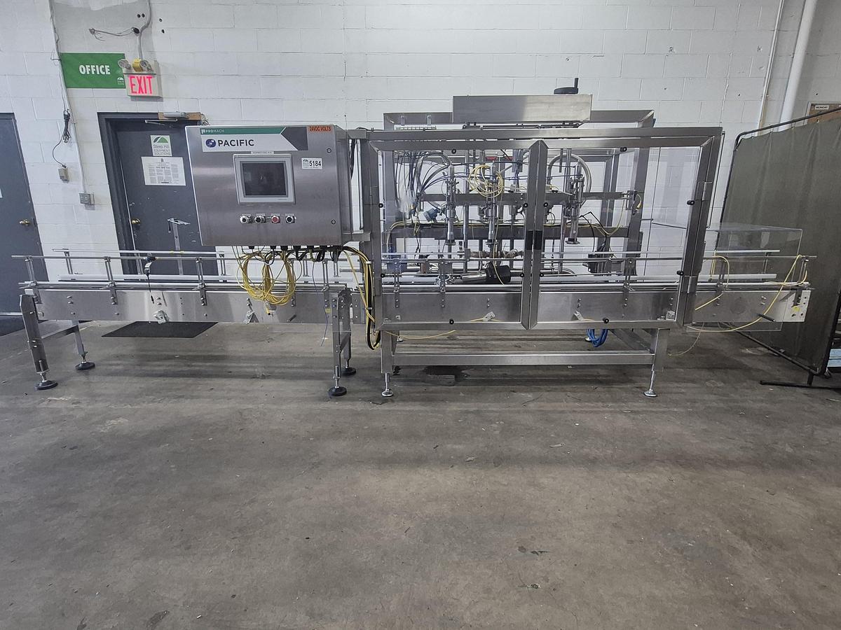 Used Pacific Inline Flow Meter Liquid Filling Machine