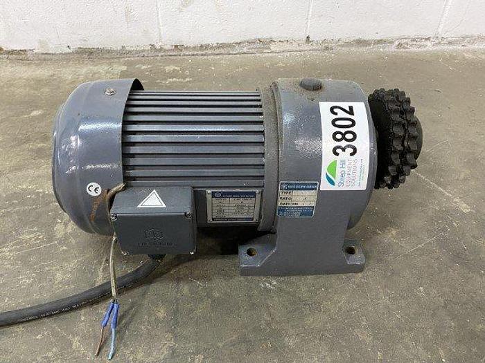 Used Chernggang 2 HP Motor & Gear Reducer