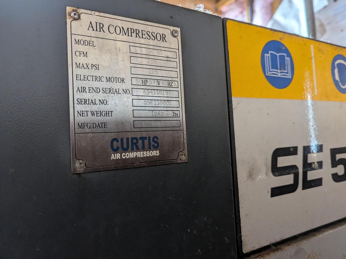 Used FS-Curtis SE 50 Industrial Rotary Screw Air Compressor 