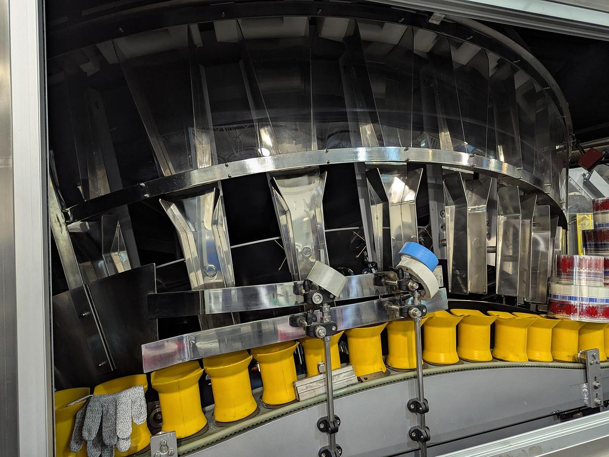 Used Posimat Bottle Silo and BI-N-35 Unscrambler