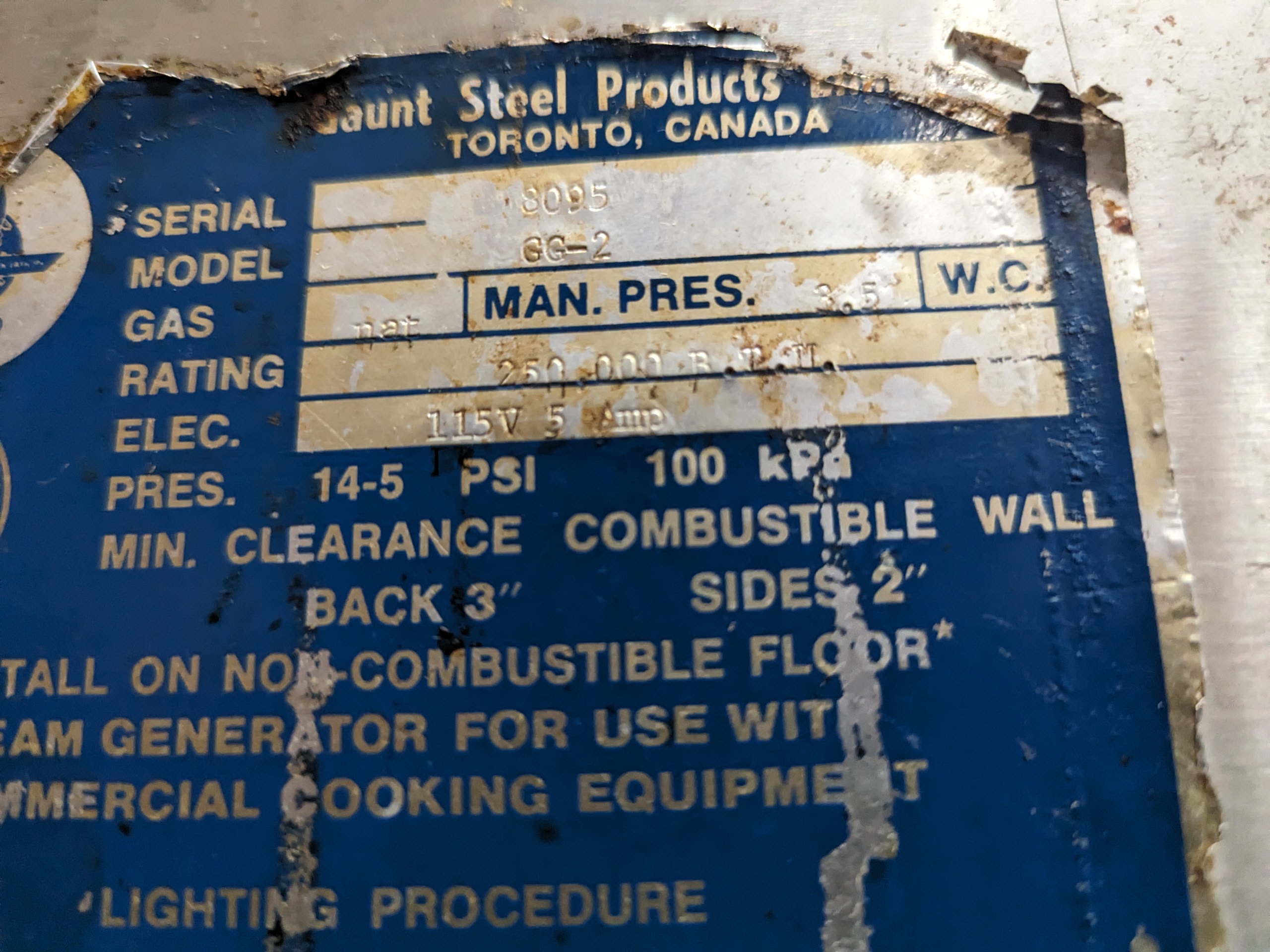 Used Gaunt SS Kettles and Steam Cabinet