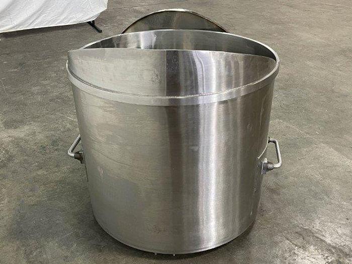 Used SS 60 Gallon Lidded Tank